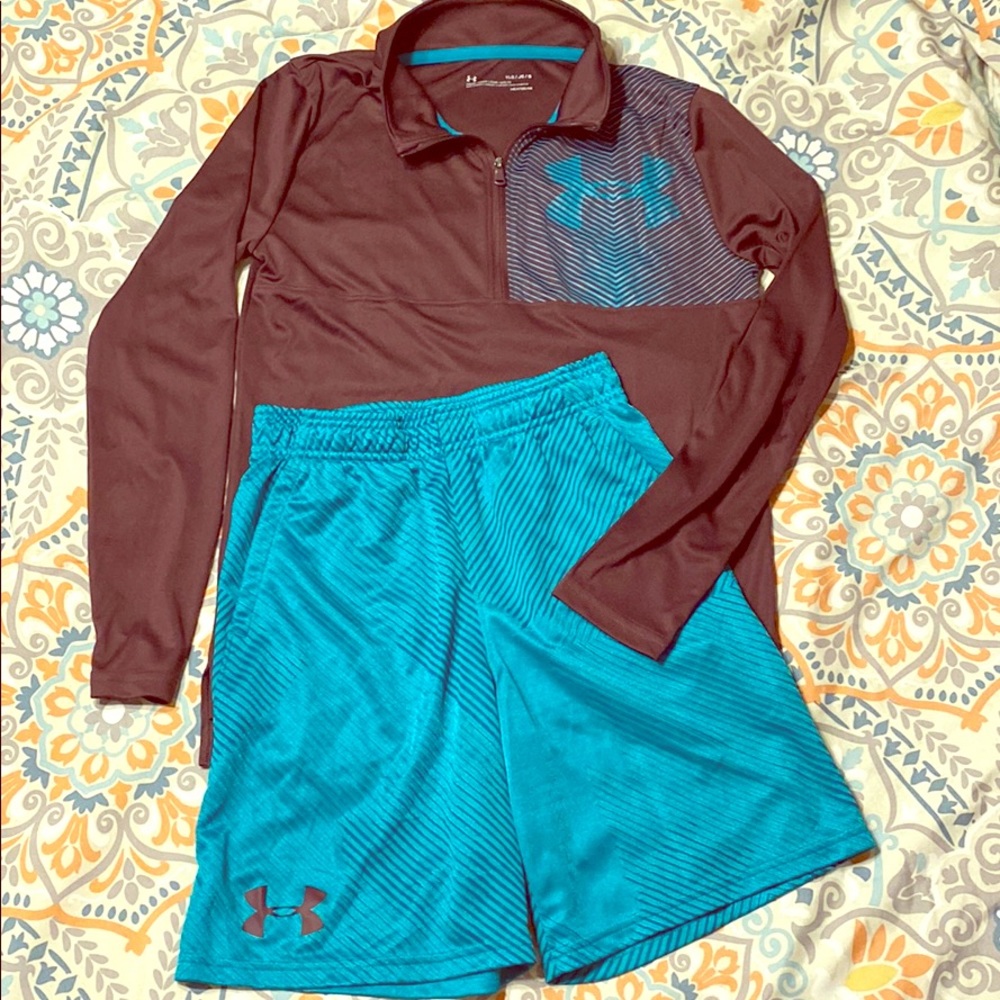 Matching boys youth Under Armour outfit